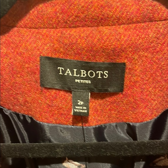 Talbots Red Classic Blazer with Notched Lapel - Picture 2 of 4